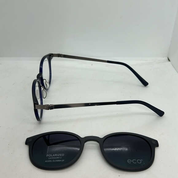 Eco 2.0 Bio-Based Glomma GF Eyeglasses & Magnet Sunglasses Unisex DNVY Navy NWT - Picture 4 of 7